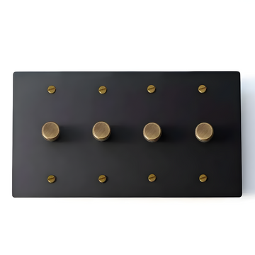 KLAS / Brass Rotary Dimmer Switch (4-Gang)