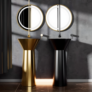 FONTANA / Round Freestanding Pedestal Basin