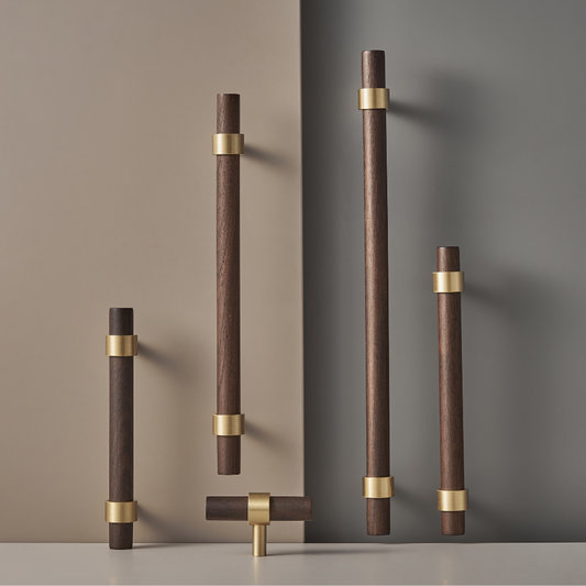 MENELAOS Walnut & Solid Brass Handles