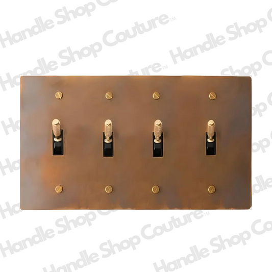 KLAS / Brass Light Switch (4-Gang)