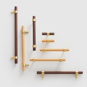 MENELAOS Walnut & Solid Brass Handles
