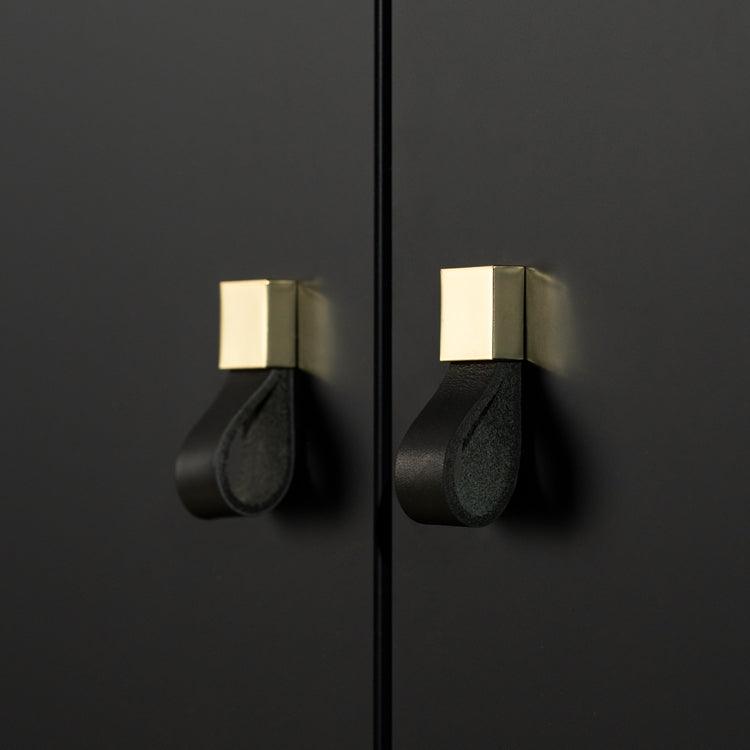 ALEMAGOU / LEATHER & BRASS PULL - Handle Shop Couture 
