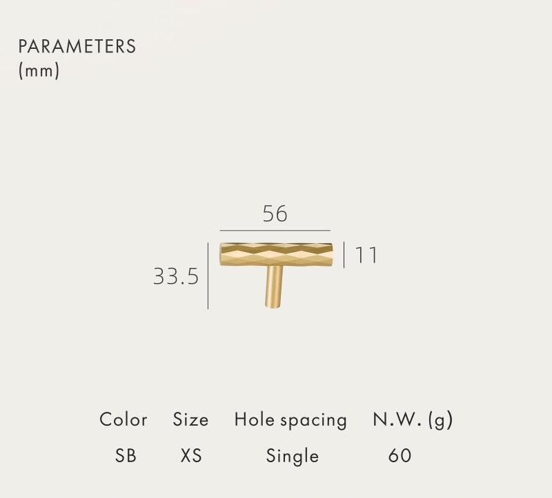 DIAMANTE / SOLID BRASS HANDLES / DIAMOND KNURL - Handle Shop Couture 
