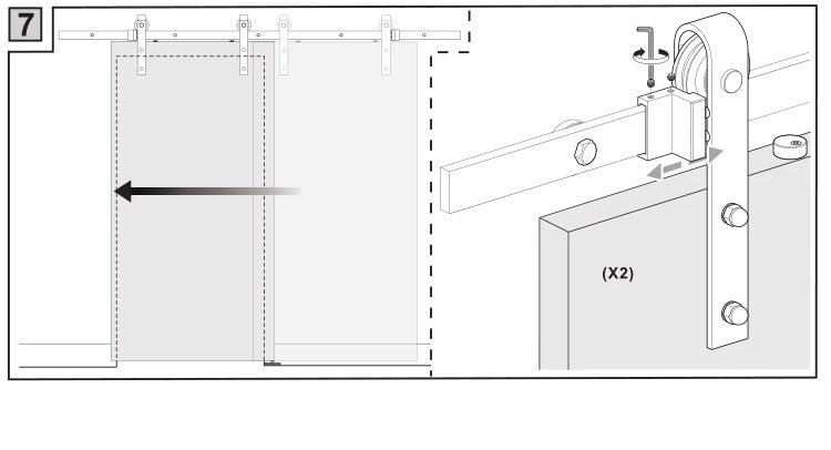 ELIKA / Sliding Barn Door Hardware Kit Mechanism - Handle Shop Couture 