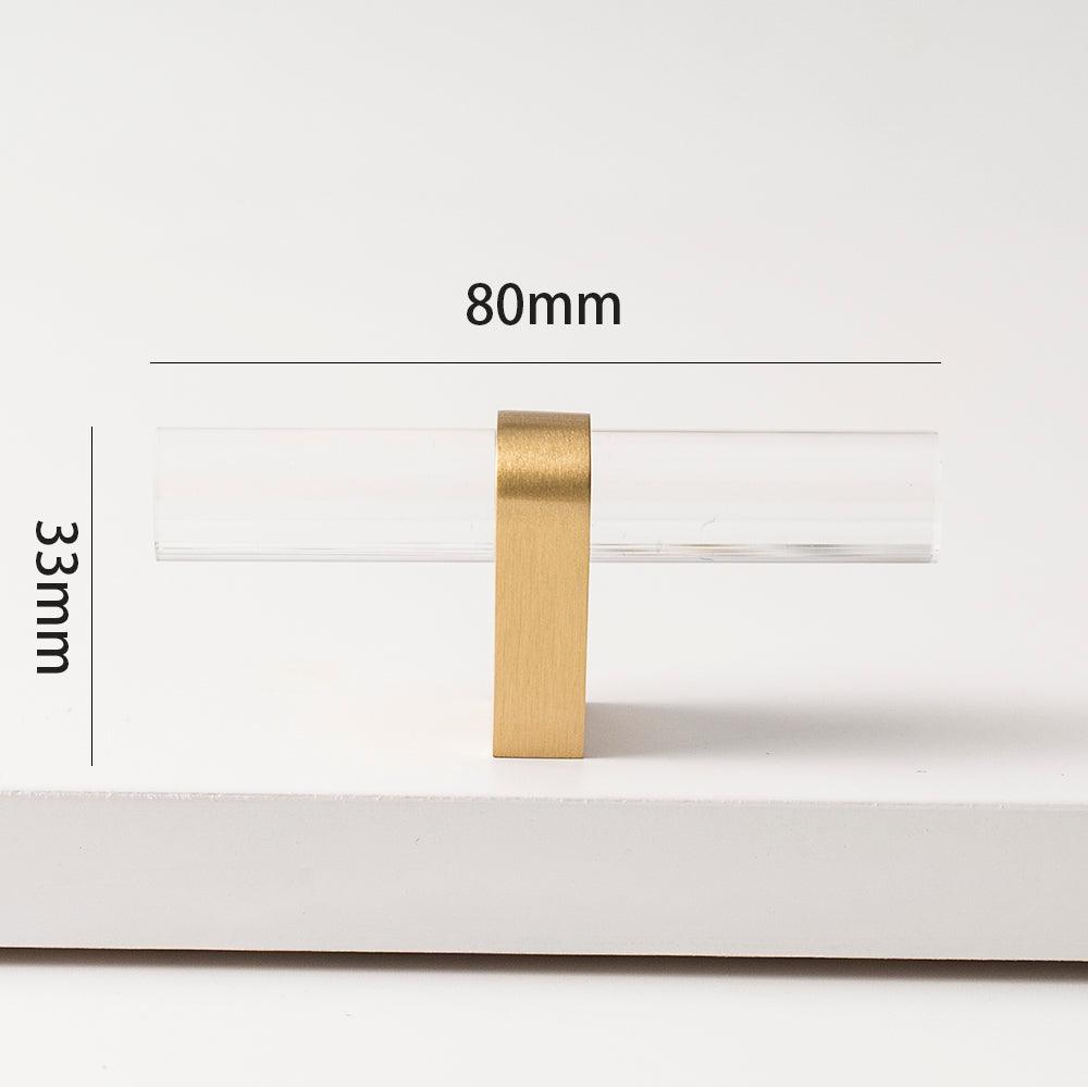 ELM / ACRYLIC & BRASS HANDLES - Handle Shop Couture 
