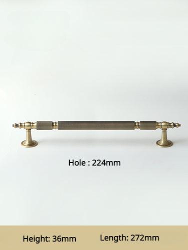 GUARDIA / SOLID BRASS HANDLES / LINEAR KNURL - Handle Shop Couture 