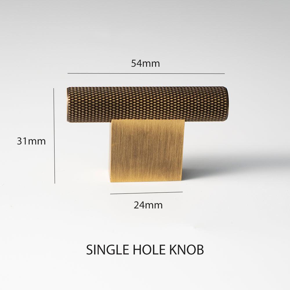 HELIOS / SOLID BRASS HANDLES / KNURLED - Handle Shop Couture 