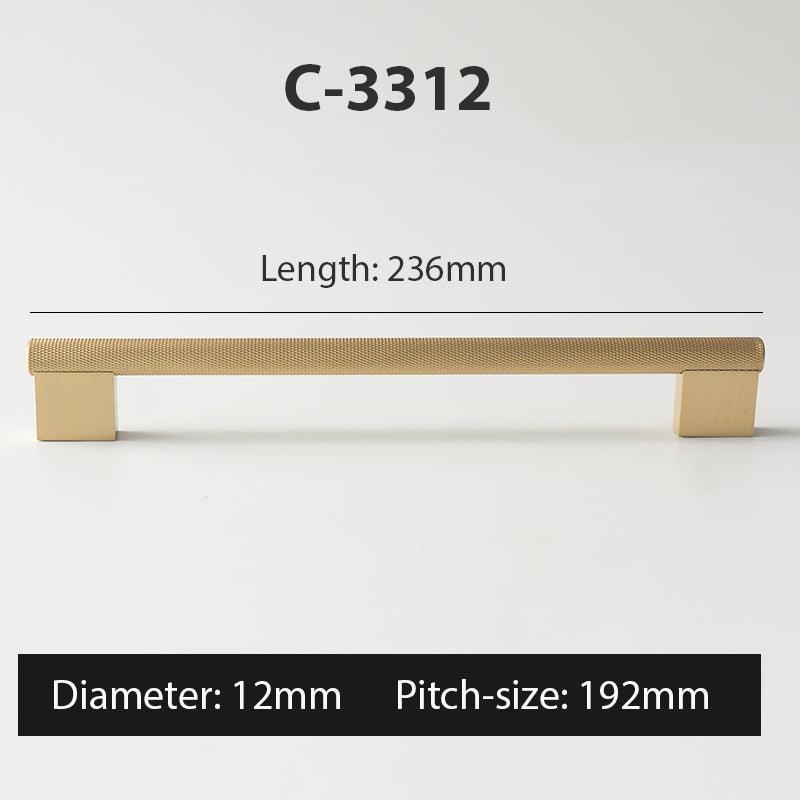 HELIOS / SOLID BRASS HANDLES / KNURLED - Handle Shop Couture 