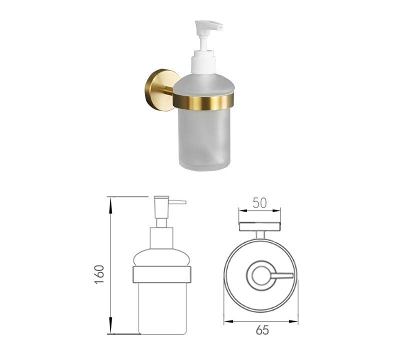 KOS / BATHROOM HARDWARE SET / KNURLED / SATIN GOLD - Handle Shop Couture 