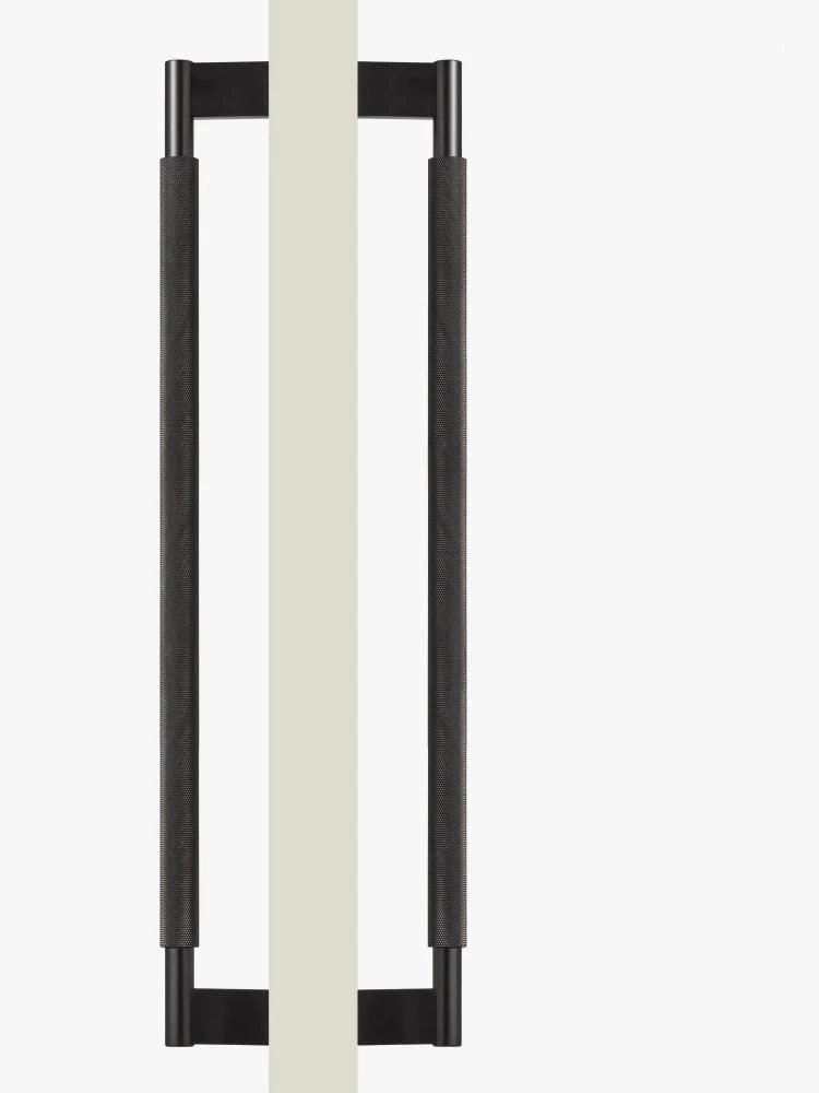 LACIE / Double-Sided Solid Brass Knurled Door Pull - Handle Shop Couture 