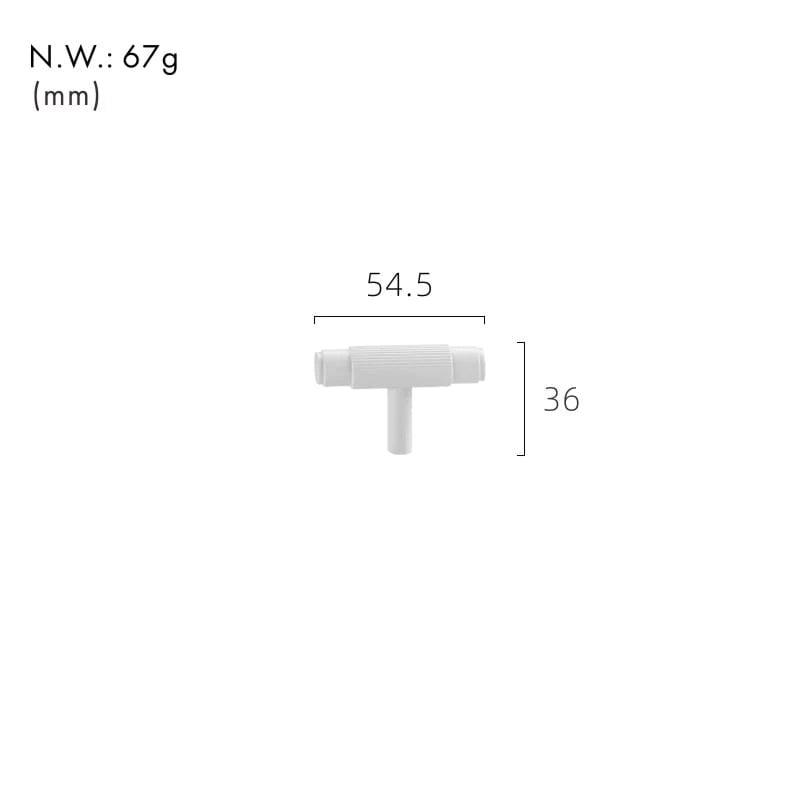 MARBELLA / SOLID BRASS KNURLED T-BAR - Handle Shop Couture 