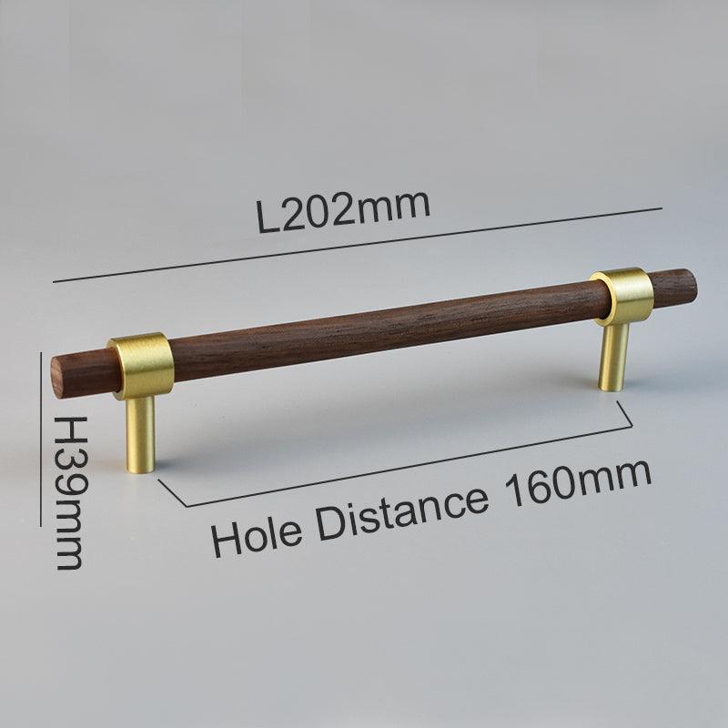 MENELAOS / Walnut & Solid Brass Handles - Handle Shop Couture 