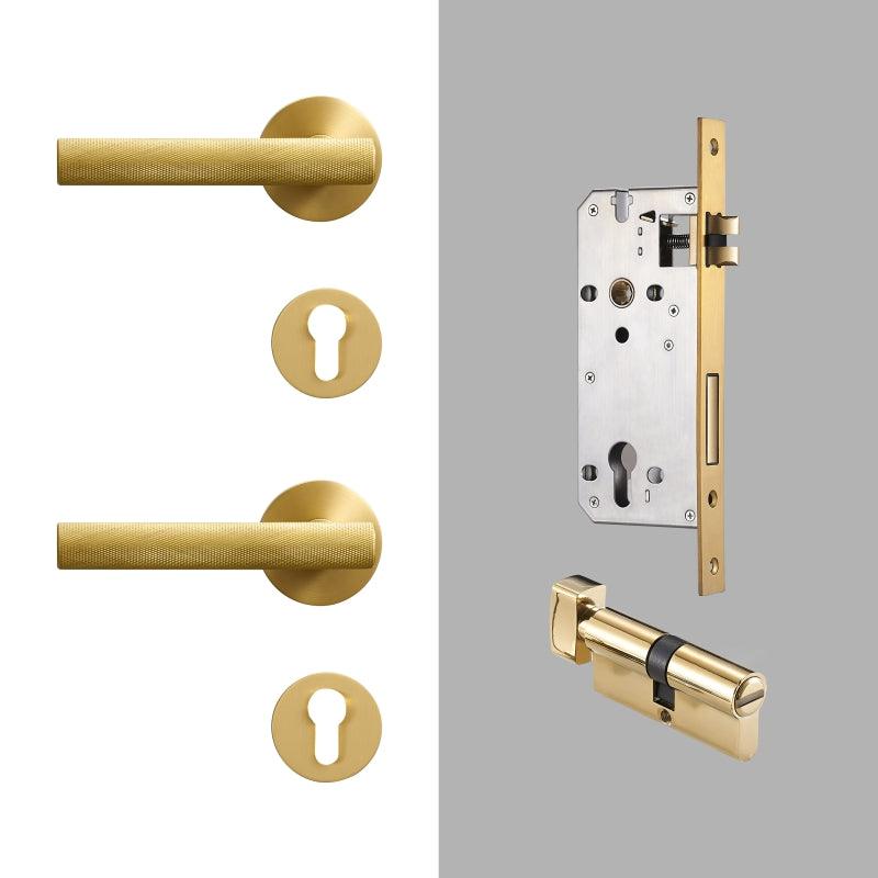 PORTA / KNURLED BRASS / DOOR HANDLES - Handle Shop Couture 