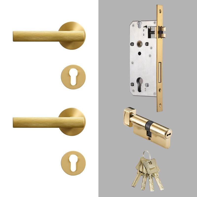 PORTA / KNURLED BRASS / DOOR HANDLES - Handle Shop Couture 