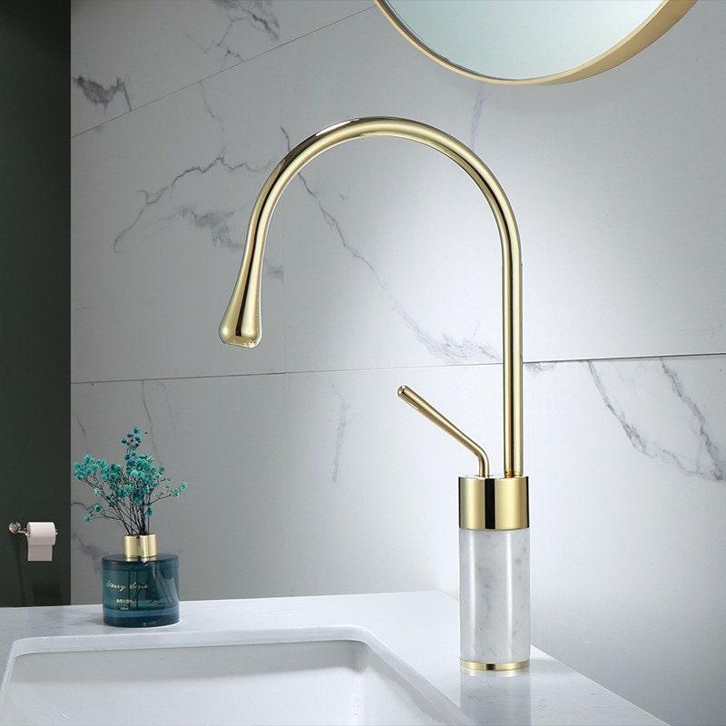 ALAIN / Marble Bathroom Faucet - Handle Shop Couture 