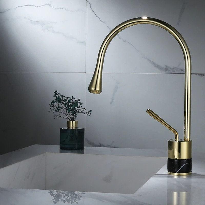 ALAIN / Marble Bathroom Faucet - Handle Shop Couture 