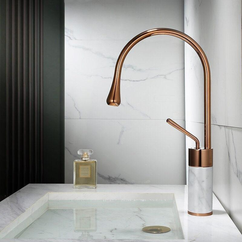 ALAIN / Marble Bathroom Faucet - Handle Shop Couture 