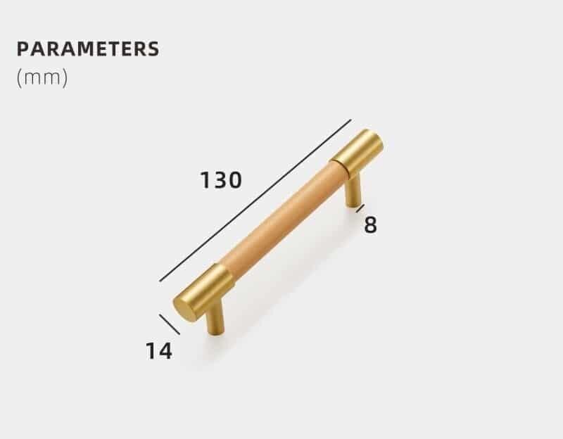 AMINTA / SOLID BRASS & LEATHER HANDLES - Handle Shop Couture 
