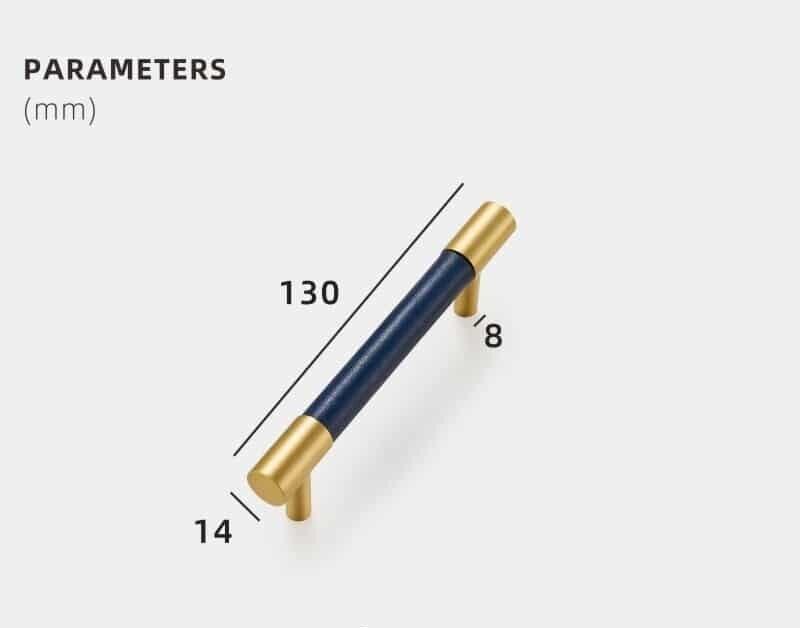 AMINTA / SOLID BRASS & LEATHER HANDLES - Handle Shop Couture 