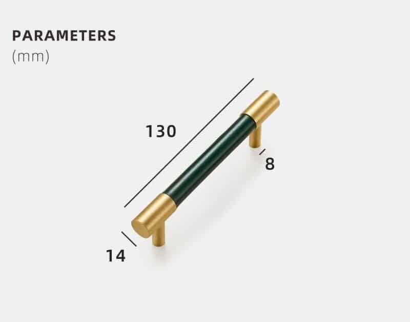 AMINTA / SOLID BRASS & LEATHER HANDLES - Handle Shop Couture 