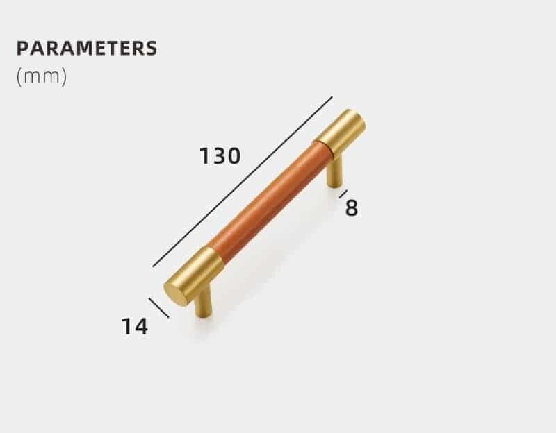 AMINTA / SOLID BRASS & LEATHER HANDLES - Handle Shop Couture 
