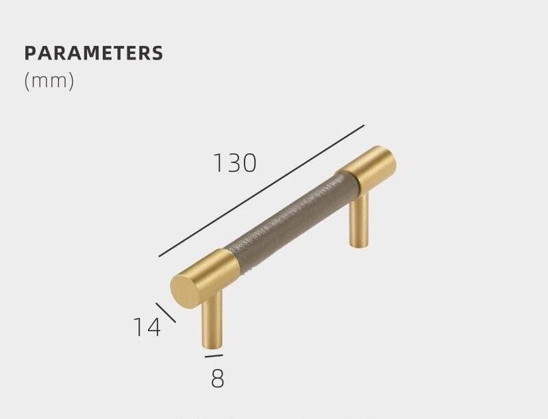 AMINTA / SOLID BRASS & LEATHER HANDLES - Handle Shop Couture 