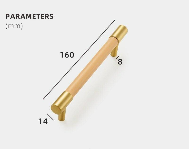 AMINTA / SOLID BRASS & LEATHER HANDLES - Handle Shop Couture 