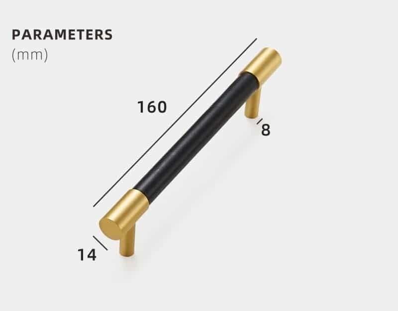 AMINTA / SOLID BRASS & LEATHER HANDLES - Handle Shop Couture 