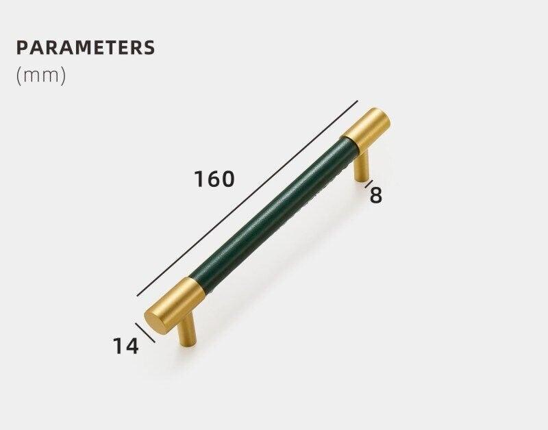 AMINTA / SOLID BRASS & LEATHER HANDLES - Handle Shop Couture 
