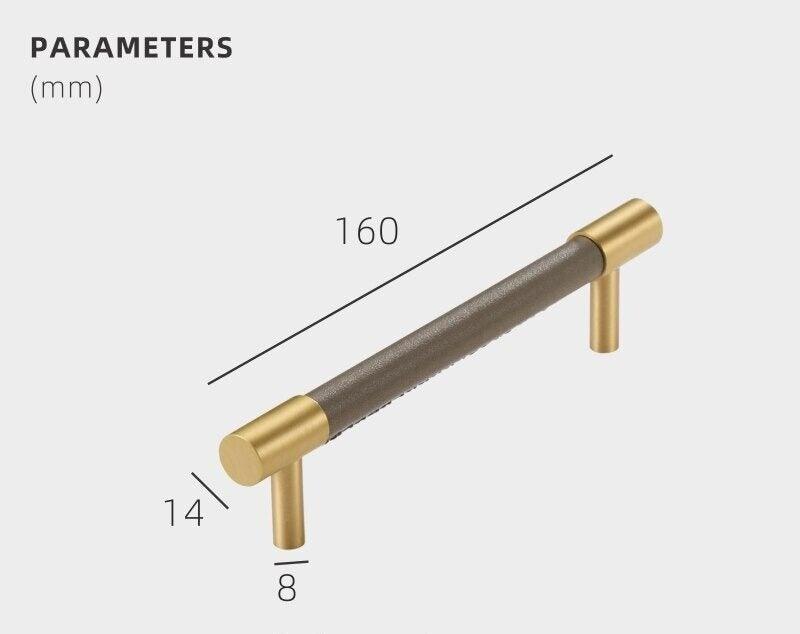 AMINTA / SOLID BRASS & LEATHER HANDLES - Handle Shop Couture 