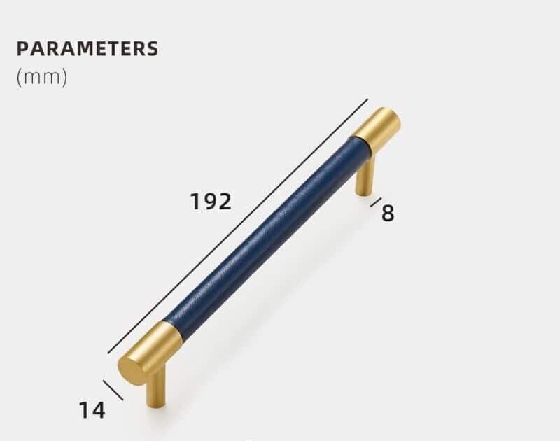 AMINTA / SOLID BRASS & LEATHER HANDLES - Handle Shop Couture 