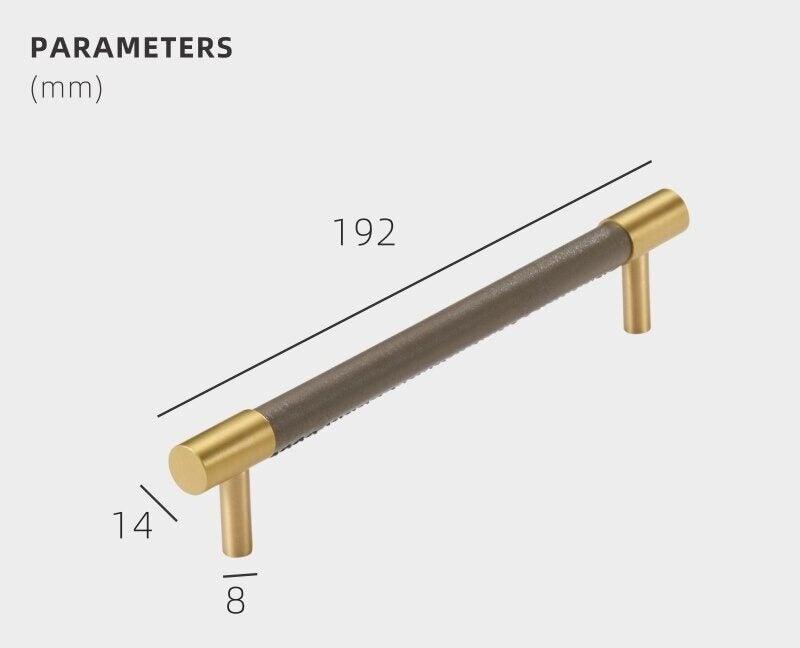 AMINTA / SOLID BRASS & LEATHER HANDLES - Handle Shop Couture 