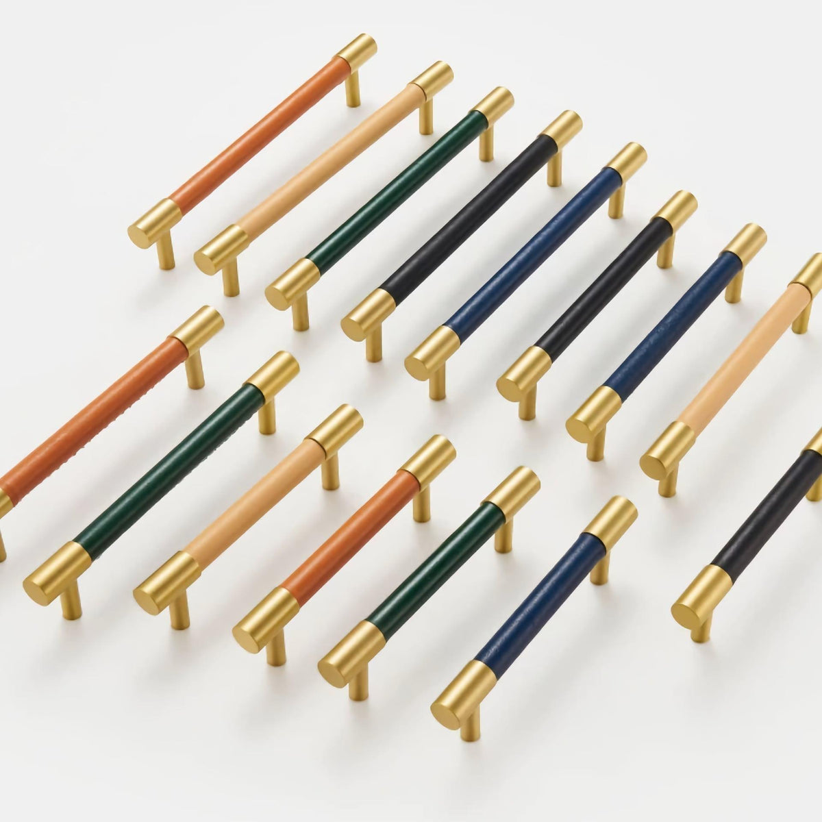 AMINTA / SOLID BRASS & LEATHER HANDLES - Handle Shop Couture 