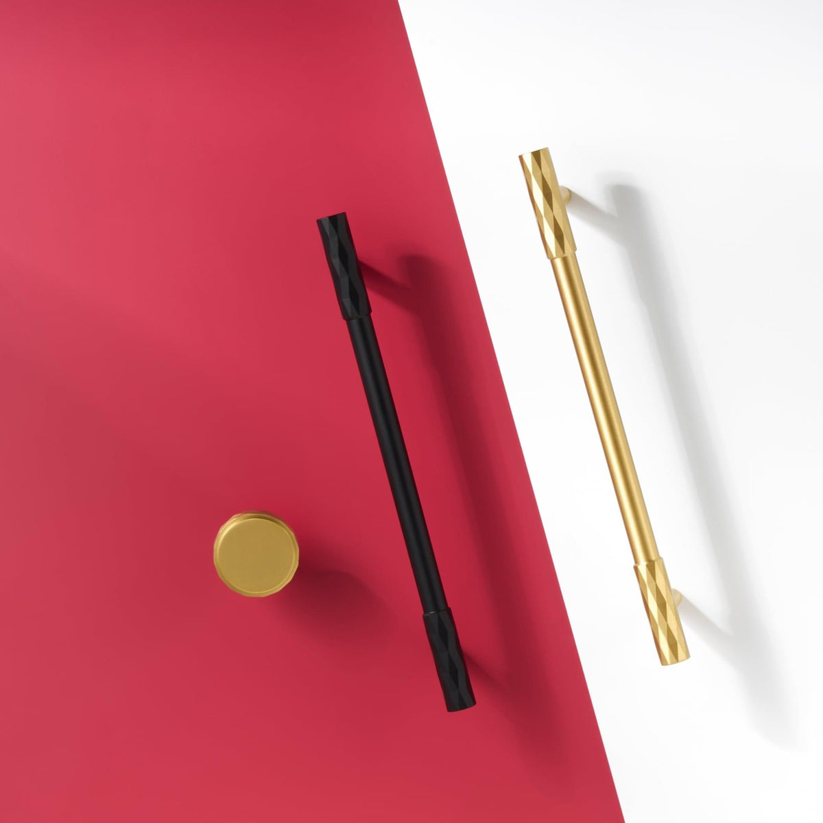 DIAMANTE / SOLID BRASS HANDLES / DIAMOND KNURL - Handle Shop Couture 