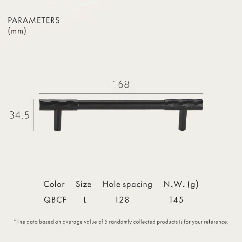 DIAMANTE / SOLID BRASS HANDLES / DIAMOND KNURL - Handle Shop Couture 