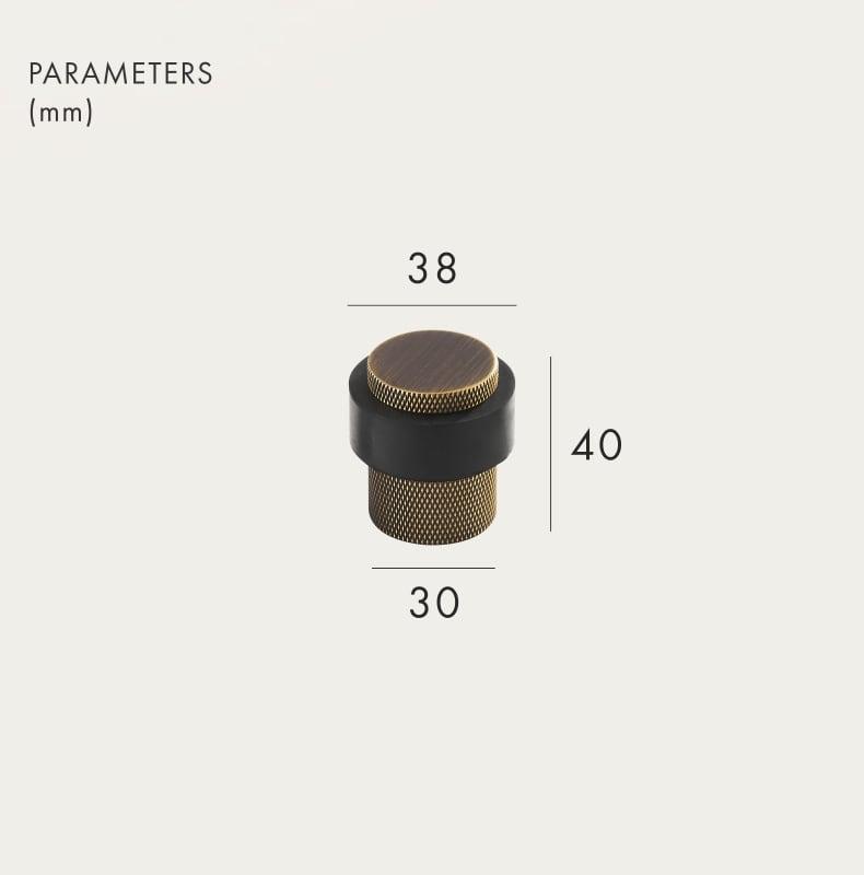 ERMOU / KNURLED BRASS / DOOR STOP - Handle Shop Couture 