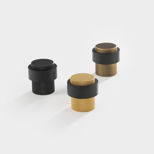 ERMOU / KNURLED BRASS / DOOR STOP - Handle Shop Couture 