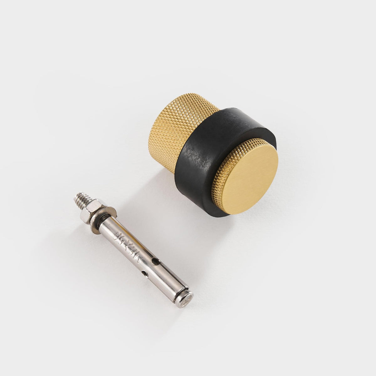 ERMOU / KNURLED BRASS / DOOR STOP - Handle Shop Couture 