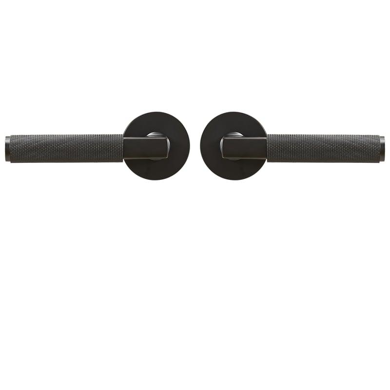 FRANCO / KNURLED BRASS / DOOR HANDLES - Handle Shop Couture 