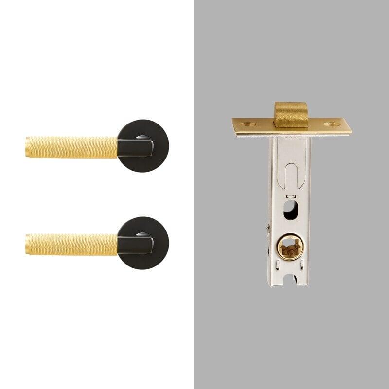 FRANCO / KNURLED BRASS / DOOR HANDLES - Handle Shop Couture 