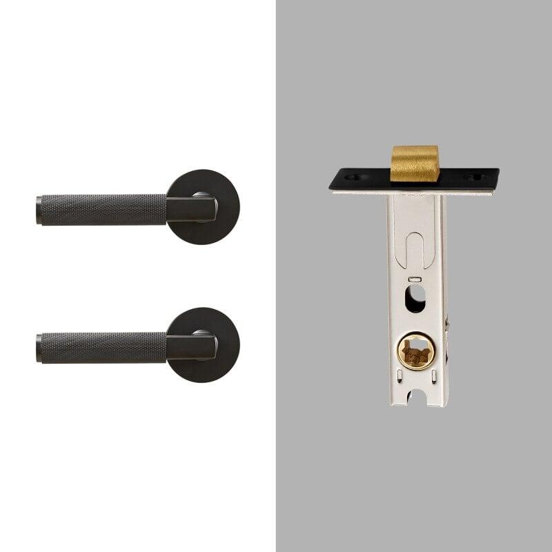 FRANCO / KNURLED BRASS / DOOR HANDLES - Handle Shop Couture 