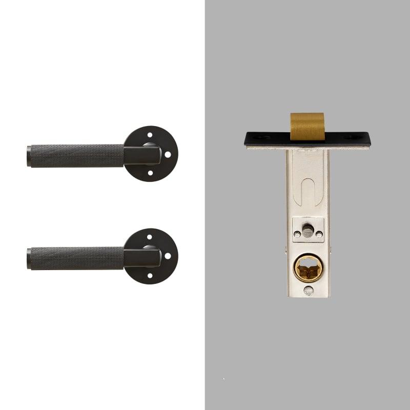 FRANCO / KNURLED BRASS / DOOR HANDLES - Handle Shop Couture 
