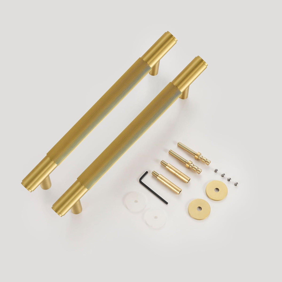 MARBELLA / Double-Sided Solid Brass Knurled Door Pull - Handle Shop Couture 