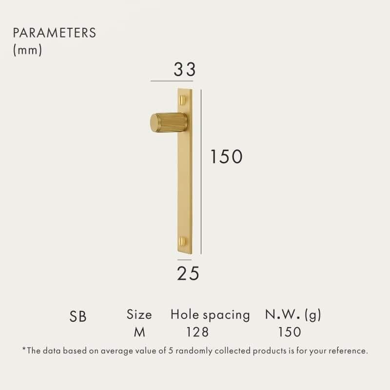 MARBELLA / Solid Brass Handle with Backplate - Handle Shop Couture 