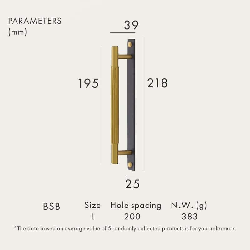 MARBELLA / Solid Brass Handle with Backplate - Handle Shop Couture 