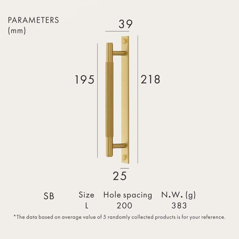 MARBELLA / Solid Brass Handle with Backplate - Handle Shop Couture 