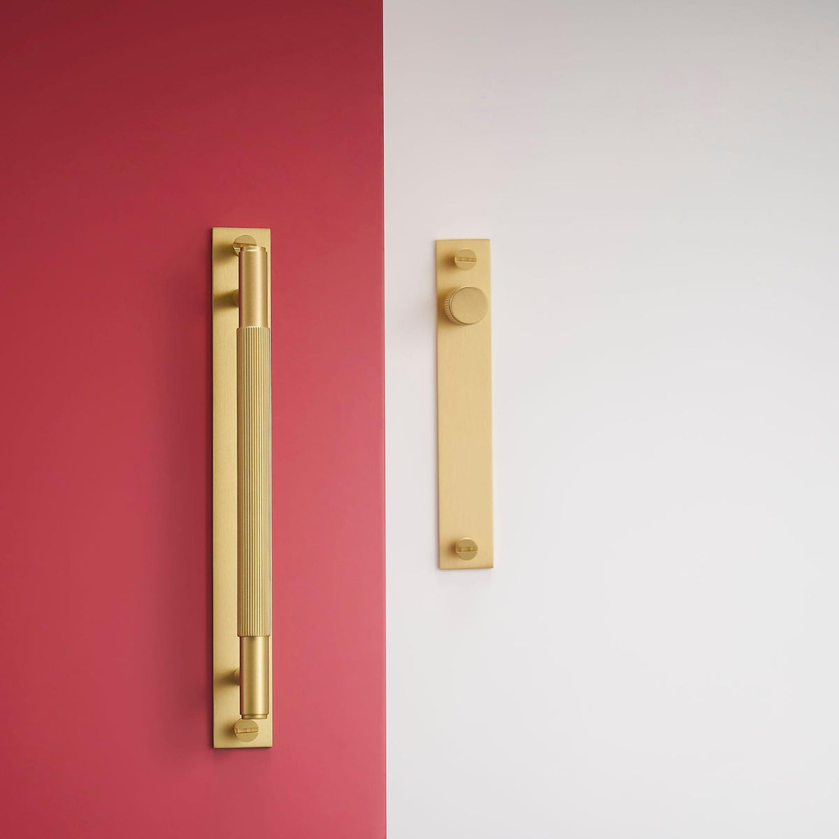 MARBELLA / Solid Brass Handle with Backplate - Handle Shop Couture 