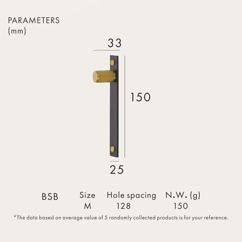MARBELLA / Solid Brass Handle with Backplate - Handle Shop Couture 