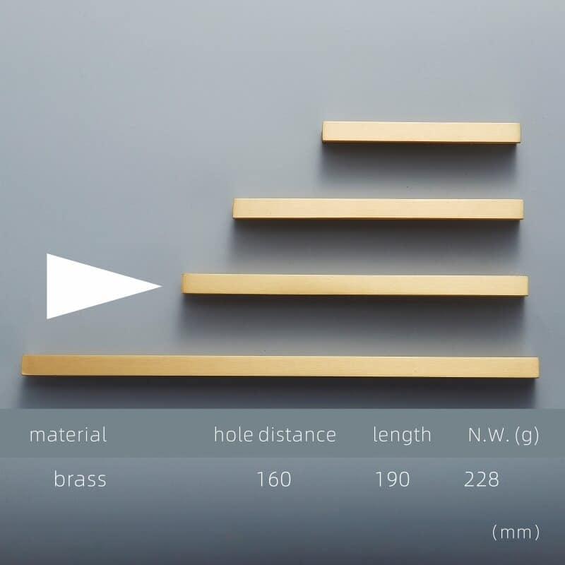 MARCUS / BRASS HANDLES / L-SHAPE - Handle Shop Couture 