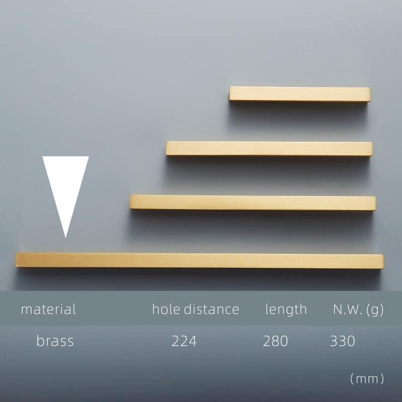 MARCUS / BRASS HANDLES / L-SHAPE - Handle Shop Couture 